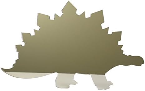 Mungai Mirrors Dinosaur Stegosaurus Acrylic Mirror (45cm), Silver, 29.5 x 18 x 0.3 cm