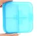 Produktbild WEILIVE 4 Slots Pille Fall Medizin Tabletten Speicherorganisator Kunststoffkoffer Kleine Mini Pill Box mit Deckel (Sky-blau)