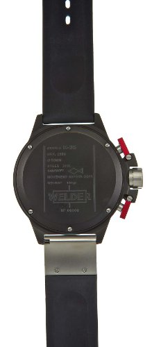 Welder by U-boat K35 Oversize Chronograph Black PVD Steel Mens Watch Red Dial K35-2501