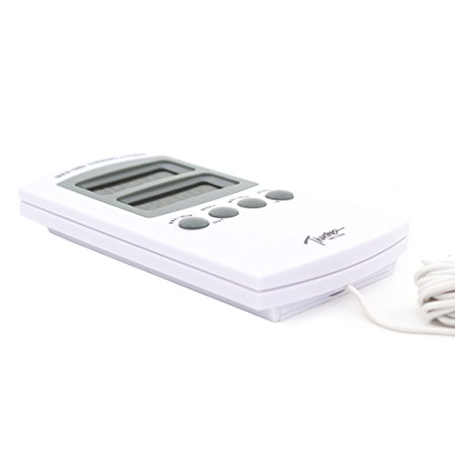 Digital Innenthermometer und Hgyrometer mit Min Max Funktion . Hygrometer , Innen Thermometer mit Aussen Fühler / Sensor Wasserdicht - 4