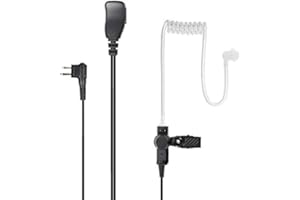 Hoornie® Motorola Security - Auriculares con Conector de 2 Pines para CP040, DP1400, XTNi, XT420, XT460 UVM. Incluye 4 Tapones para los oídos