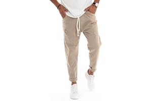 Giosal Pantalone Uomo Jeans Tinta Unita Rotture Elastico Coulisse