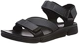  Clarks Tricove Sun, Sandalia con Pulsera para Hombre, Negro (Black Combi-), 44 EU