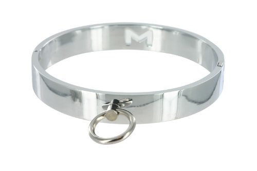 Preisvergleich Produktbild Master Series Chrome Slave Bondage Collar Medium / Large