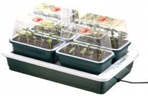 Garland FAB4 beheiztes Mini-Gewächshaus, 38,5 x 24 x 17,5 cm, für Keime und Stecklinge, 4 Stück
