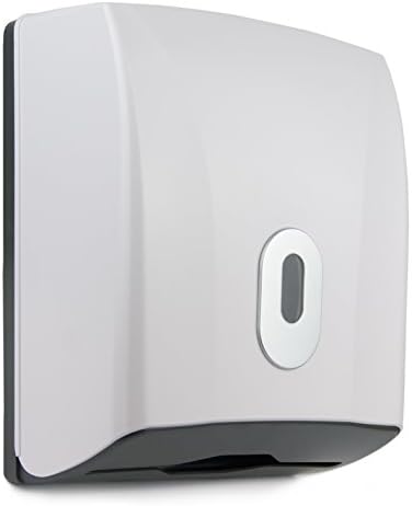 Washroom Hub Compact Paper Towel Dispenser - Wall Mounted - Lockable (White)