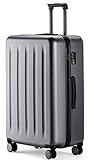  90FUN großer Koffer und Sets I Leichter Hartschalen Trolley mit TSA-Zahlenschloss (Grau, M)