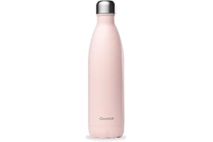 Qwetch - Bouteille Isotherme Originals Rose Pastel 750ml - 24h Froid et 12h Chaud - Etanche, Sans BPA & Réutilisable - Gourde inox isotherme pour Sport, Voyage, Bureau, Randonnée