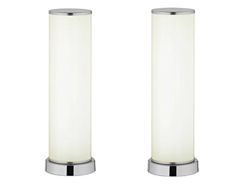 Juego de 2 LED Lámpara de mesa Glenn con mando a distancia, cambio de color, luz de fiesta, intensidad regulable, Action by WOFI