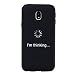 Produktbild Everainy Kompatibel für Samsung Galaxy J5 2017 Hülle Silikon Bumper Gummi Kreativ Neu Cover Hüllen Galaxy J5 2017 Handyhülle Einfach Stoßfest TPU Stoßstange Schwarz Schutzhülle (I'm Thinking)