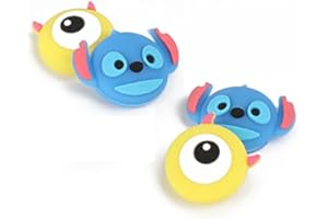 PERFECTSIGHT Lot de 4 capuchons de joystick analogiques pour Nintendo Switch/Switch Lite/OLED, bleu et jaune