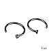 TianQin WY Small 316L Surgical Steel Open Nose Ring / Hoop Cartilage Piercing Stud Body Piercing Thickness 0.8mm and 8mm Diameter (8mm 10pcs)