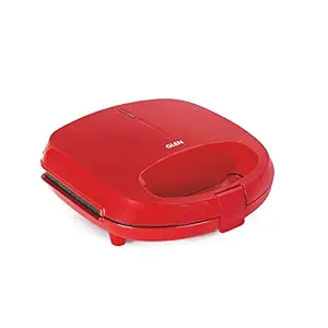 Glen Electric Sandwich Maker with Non-Stick Coating Plates, 700w - Red (3024RSW)