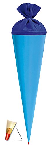 Schultüte – Rohling – hellblau – 35 / 50 / 70 / 85 cm – mit Holzspitze – Zuckertüte ALLE Größen – Roth – zum Basteln, Bemalen und Bekleben Bastelschultüte - 4