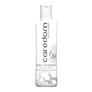 Caredom Pro Pet Protein Enriched Dog Shampoo with Milk Protein, Avocado Extracts & Natural Vitamins for Its Healthy, Soft, Silky & Shiny Coat (200 ml)