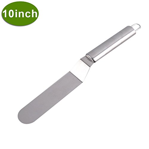 Book's Cover oflzndeal Spatule de Patisserie Spatule de Glaçage Spatule Coudée et Droite Couteaux lisses pour glaçage et nappage en Patisserie en Acier Inoxydable