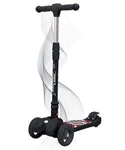 R for Rabbit Road Runner Scooter for Kids of 3 to 14 Years Age 3 Adjustable Height, Foldable, LED PU Wheels & Weight Capacity 75 kgs Kick Scooter with Brakes