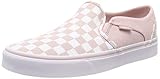 Verschluss: Ohne Verschluss Vans Damen Asher Classic Checkerboard Slip On Sneaker, Mehrfarbig Sepia Rose/White Puk, 38 EU
