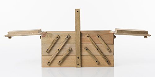 Nähkasten Nähbox Nähkästchen Nähkorb Natur Holz Nähset Nähzeug Vintage Shabby - 7