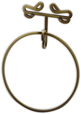 Taberner Lazzo Towel Ring Small, Metal, Rustic, 16 x 3 x 22 cm