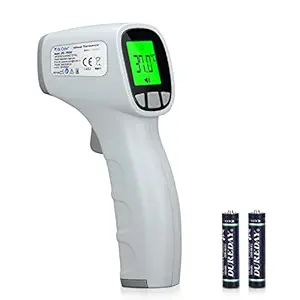 Dr. Odin JPD-FR202 Non-contact Infrared Forehead thermometer for Body & Object Temperature Detection with ?C and ?F Switchable Function, 1 Second Reading, 3 Color Screen, Dual Scale, 20 Reading Memory, BPA & Latex Free, Auto Power Off (White & Black, CE & ISO Certified, FDA Approved)