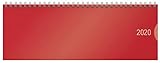 Tischquerkalender Classic Colourlux rot 2020: 1 Woche 1 Seite; Bürokalender mit nützlichen Zusatzinformationen; Format: 29,8 x 10,5 cm by 