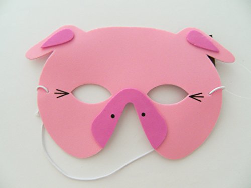 Maske Schwein f. Kindergeburtstag Karneval Fasching Tier Tiere Masken Theater Bauernhof Schweinchen