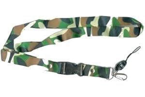 SPORTFANSHOP24 Schlüsselband/Landyard/Halsband - Bundeswehr/Armee Tarnfarben Oliv olivegrün tarn - Keyholder/Strap