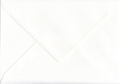 Pack of 100 Alabaster 162mm x 229mm Gummed 110gsm C5 (to fit A5) White Envelopes - GF Smith Accent Antique Paper