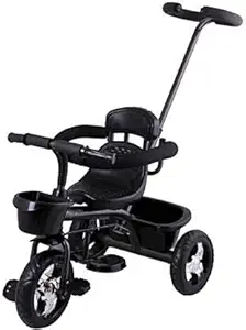 Cri8Hub Baby Cycle / Tricycle for Kids with Parental Control, Rubber Wheels,1.5 to 2,3,4,5 Yrs,Safety Belt, Metal Frame, Anti Slip Pedal, Front & Rear Baskets(High Qulaity)