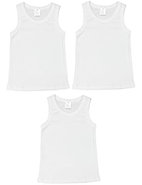 Kinder Unterhemden Jungen Achselhemd 100% Baumwolle Mädchen Unterwäsche Kinderunterhemden im 3er SET