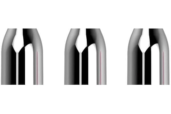 L-stil – champagneglas – premiummetall