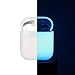 Produktbild Silikonhülle Kompatibel mit Apple AirPods 1 & 2 (LED vorne sichtbar) - [Unterstützt kabelloses Laden] [Stoßfeste Schutzhülle] [Perfekt Passt Hülle] - Nachtglühen (Weiß)
