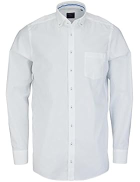 CASAMODA Comfort Fit Hemd extra langer Arm mit Besatz weiß AL 69