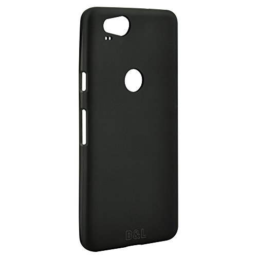 B&L smartphone accessories Funda Google Pixel 2 (5,0"), B&L Silicona TPU Negro Mate Delgada 1,0mm Ultra Resistente Protección Lente de Cámara