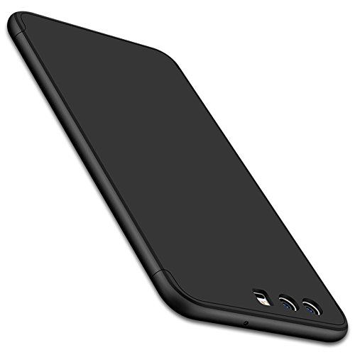 Carcasa Huawei P10Plus  Qissy   3 in1 Todo incluido Anti-Scratch Anti-huella dactilar a prueba de choque 360 PC Protective Case Cover Skin para Huawei P10 Plus  negro 