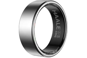 Smart Ring Fitnesstracker Rostfritt Stål För Män Och Kvinnor | Bluetooth 5.0 till Android och iOS; IP68 vattentät; övervakar sömn, stress, cykel; gratis HAALE-app ingår