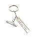 Produktbild Haodou Schlüsselhalter Schlüsselanhänger Drive safe handsome I love you Auto Schlüsselring Edelstahl Schlüsselbund Schlüsselkette Key Ring für Beutel-Kette Auto-Anhänger 10 * 40mm (Silber)