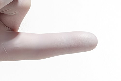ISC Hygiene & Sicherheit Latex puderfrei Nitril Handschuhe, mittel, Box 100 Stück, weiß - 3