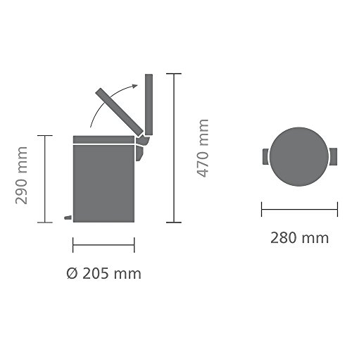Treteimer 5 L mit Kunststoffeinsatz / White - 7