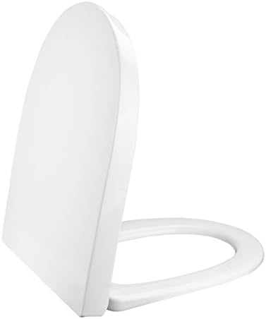 Naisidier D-Shaped Anti-bacterial UF Toilet Seat White Durable Design -Easy Clean Installation