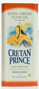 Cretan Prince - Low acidity cold pressed Greek Extra Virgin Olive Oil from Crete - 5 Litre tin