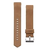 Fantasyworld Echtes Leder-Armbanduhr-Band-Uhr-Bügel für Fitbit Charge 2 Smart-Armband ersetzen Armband mit Stahlschnalle Solid Color