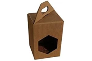 Apistore Scatola Astuccio in Cartone per Vaso Miele da 1 kg (Marrone) - Conf. da 5 Pezzi