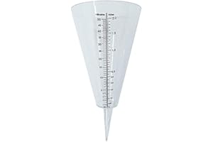 N-K Cone Rain Gauge Rain Gauge Measurement Ground Rain Gauge Plastic DIY Craft Garden Transparent Cone Water Ground Garden Outdoor Measurement Tool Outdoor Nice Design