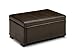 Julian Bowen Vienna Faux Leather Ottoman, Brown
