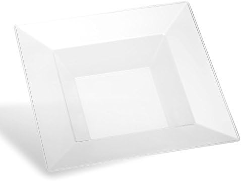 Clear Large Bowl Heavy Duty Disposable Square Plates