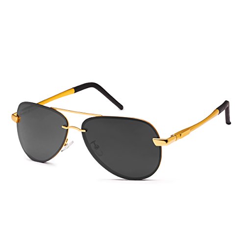 Aviator Sunglasses WISH CLUB polarized sunglasses Men's Retro Designer Shades UV400 Lens Outdoor Unisex Sun Gl