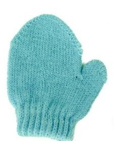 Girls or Boys Knitted Babies Mittens - Blue Christmas Stocking Filler Gift Idea