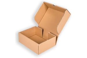 Mottola Packaging - 25 Scatole di Cartone 23x23x9h cm - Fustellate Automontanti Avana - Scatole per Spedizioni, E-Commerce e Imballaggi Vari